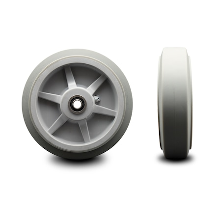 Service Caster SCC-8" Thermoplastic Rubber Flat Tread Wheel Only w/Ball Bearing-600 lbs Cpty SCC-TPRBF820